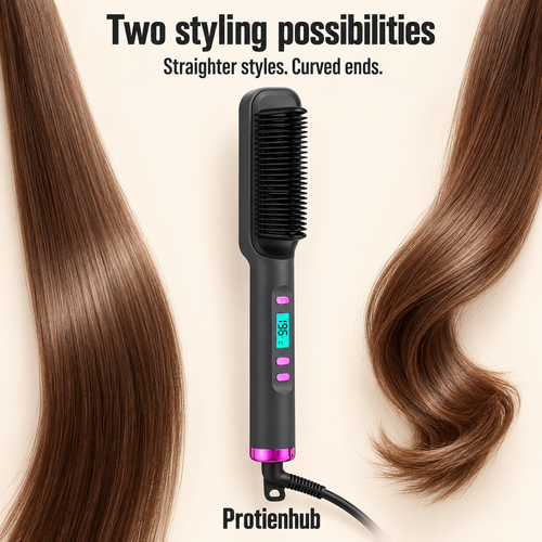 2-in-1 Heated Styling Brush – Protien Hub