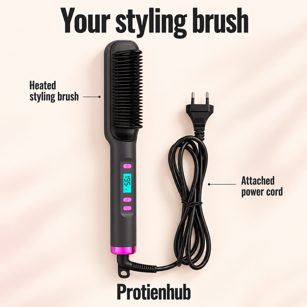 2-in-1 Heated Styling Brush – Protien Hub