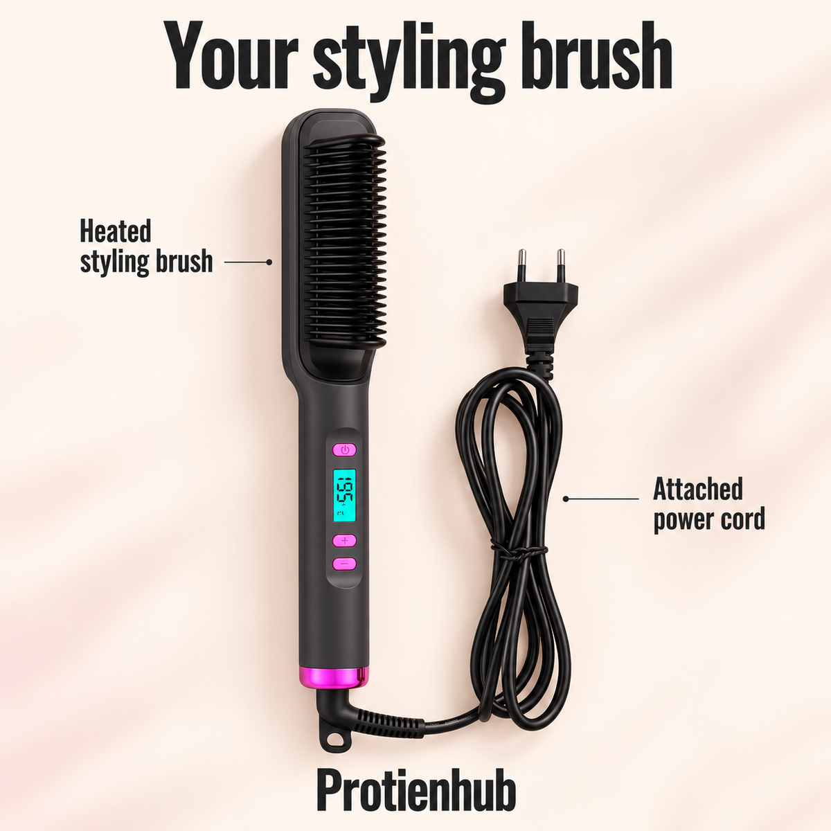 2-in-1 Heated Styling Brush – Protien Hub