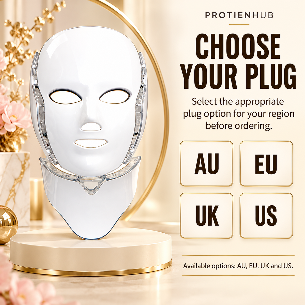 7-Colour LED Face & Neck Mask – Protien Hub