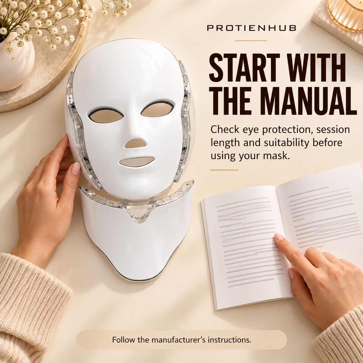 7-Colour LED Face & Neck Mask – Protien Hub