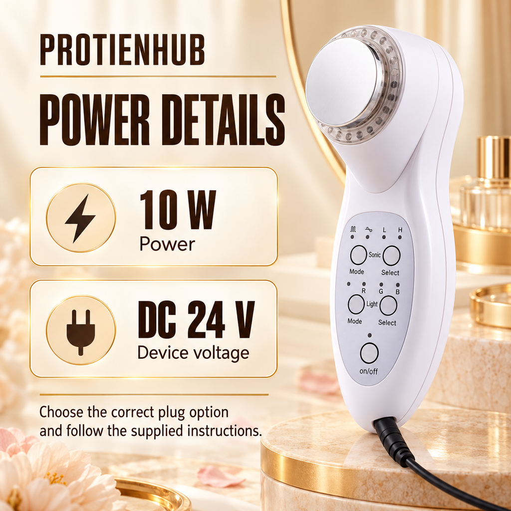 7-Colour Ultrasonic Face Massager – Protien Hub