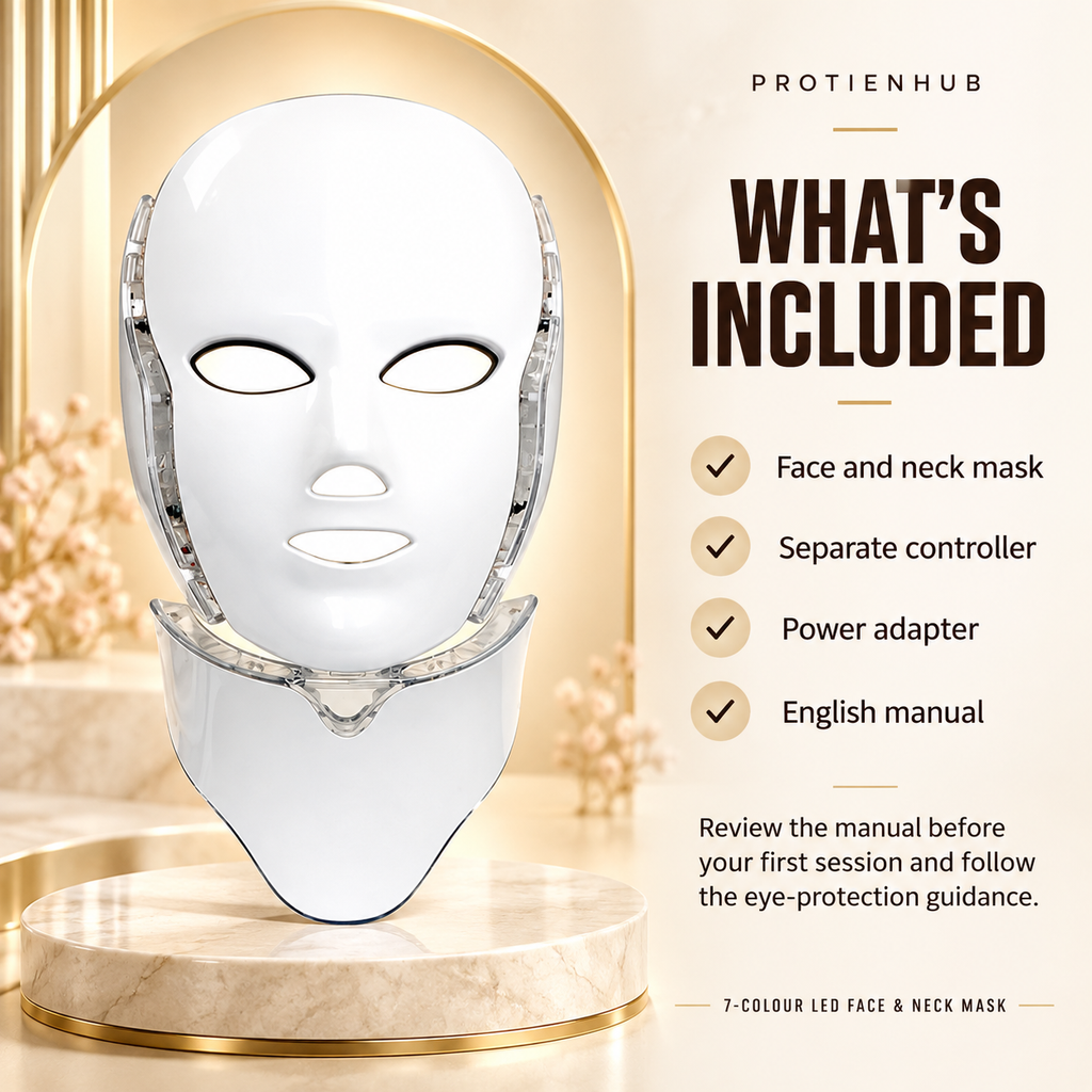 7-Colour LED Face & Neck Mask – Protien Hub