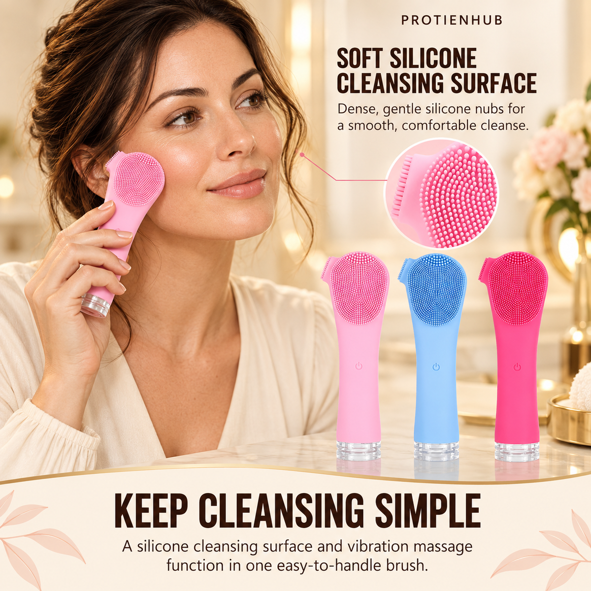 Rechargeable Silicone Face Brush – Protien Hub