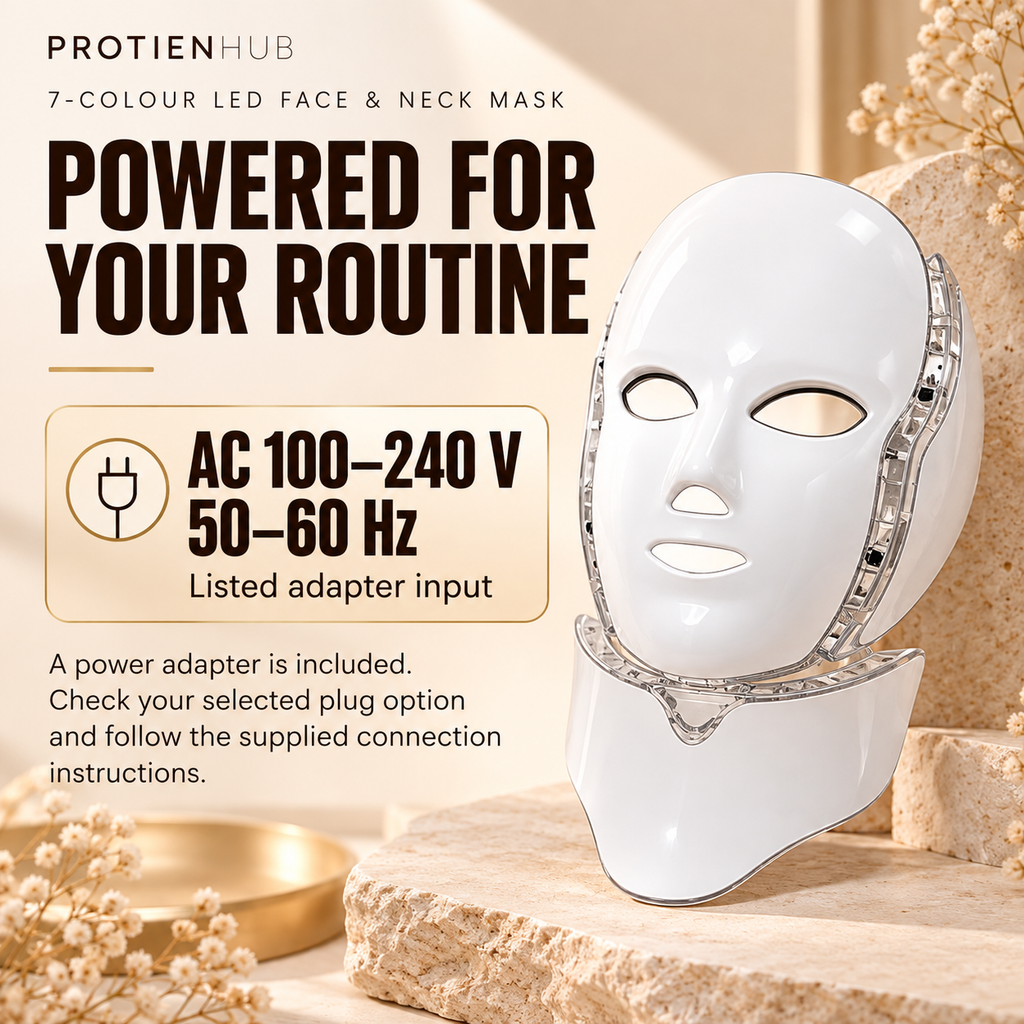 7-Colour LED Face & Neck Mask – Protien Hub
