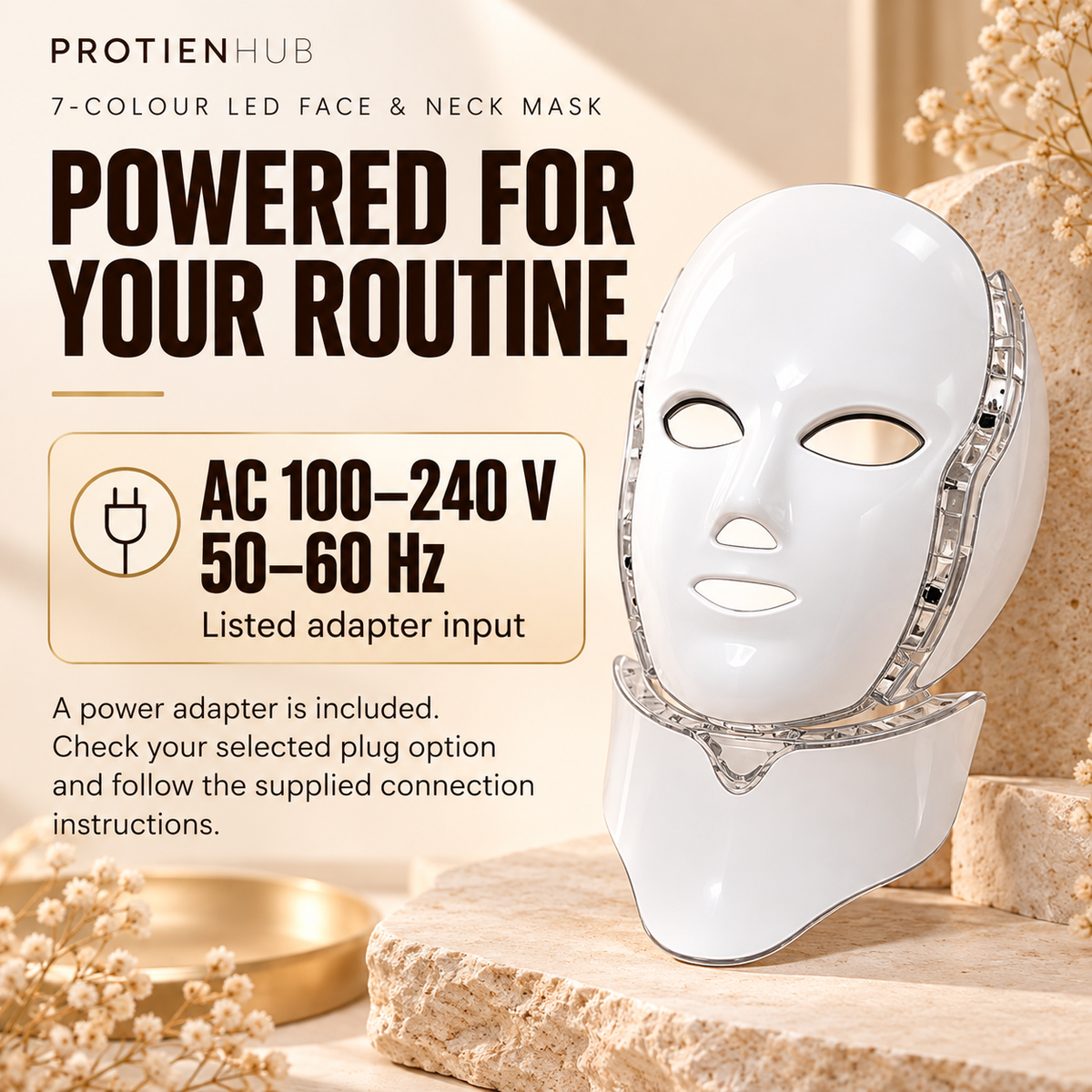 7-Colour LED Face & Neck Mask – Protien Hub