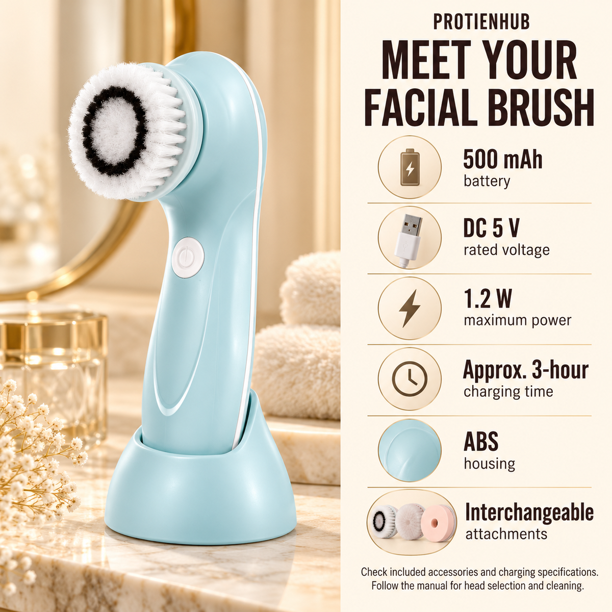 Electric Facial Brush Set – Protien Hub