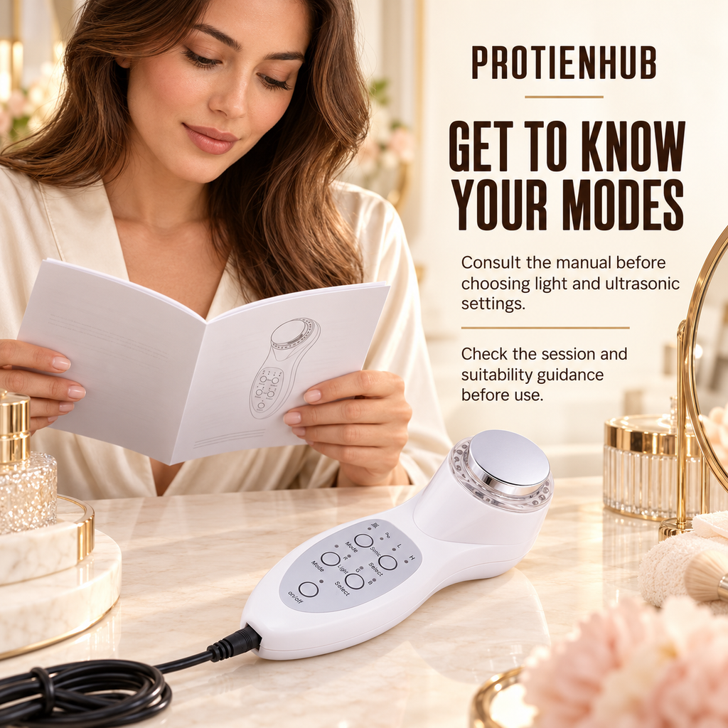 7-Colour Ultrasonic Face Massager – Protien Hub