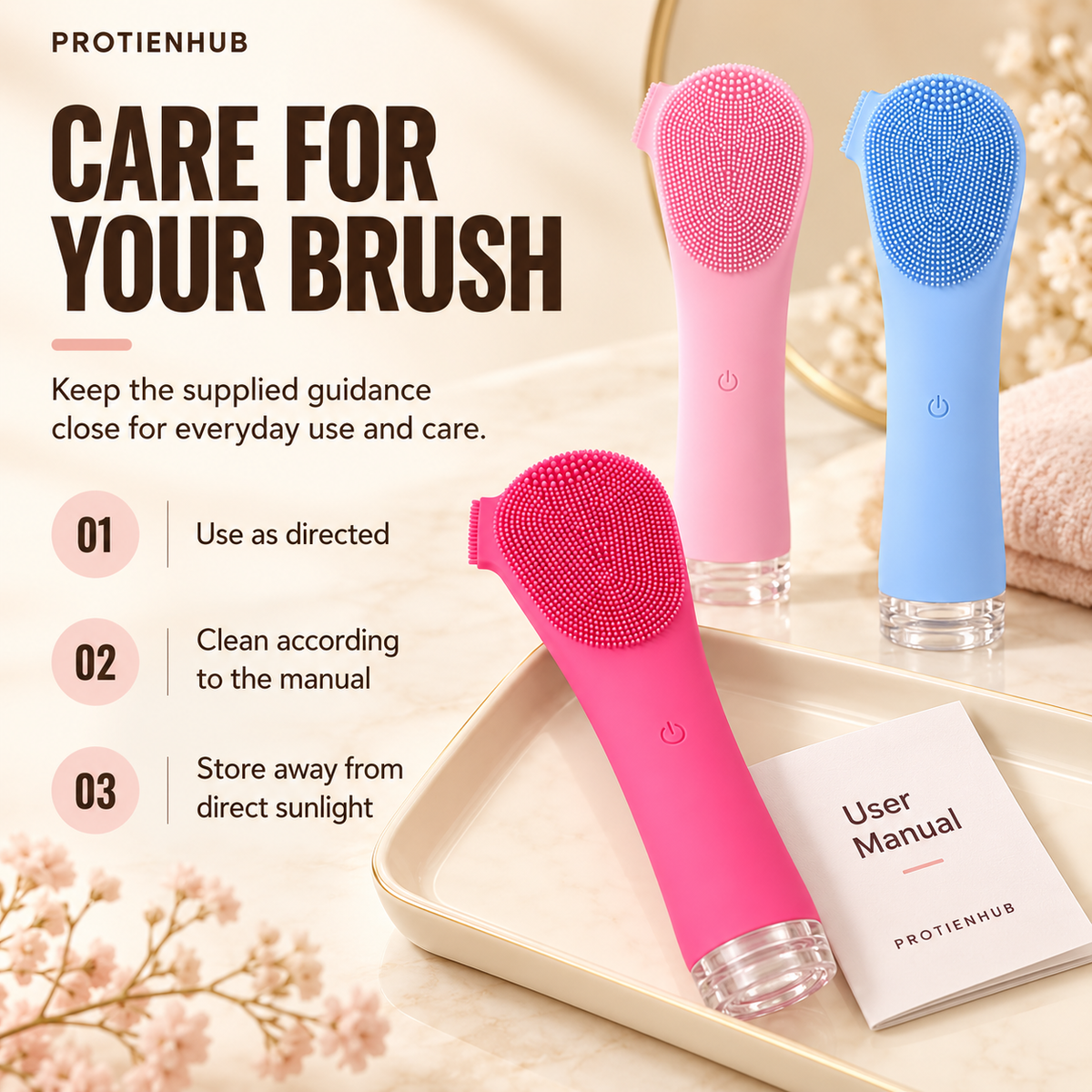 Rechargeable Silicone Face Brush – Protien Hub